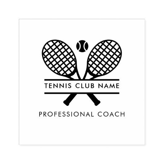 パーソナルローンテニススポーツチームコーチカスタム ラバースタンプ (インプリント)