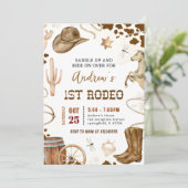 パーソナルワイルドウェスト1stカウボーイロデオ誕生日パーティー 招待状 (スタンド正面)