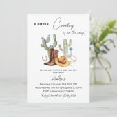 パーソナルヴィンテージウェスタンボーイベビーシャワー 招待状 (スタンド正面)