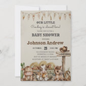 パーソナルヴィンテージ小さなカウボーイ赤ちゃんシャワー 招待状 (正面)