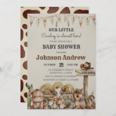 パーソナルヴィンテージ小さなカウボーイ赤ちゃんシャワー 招待状 (正面/裏面)