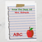 パーソナル先生レターヘッド文具 (正面/裏面)