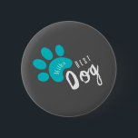 パーソナル化おもしろい犬引用文ペット 缶バッジ<br><div class="desc">犬のために，猫，暗い，明るい赤紫色，幸せな犬，犬のための可愛いフレーズ，ペット，骨</div>