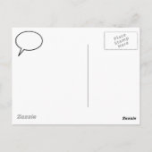 パーソナル化された漫画音声バルーン ポストカード (裏面)