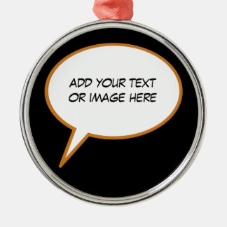 パーソナル化された漫画音声バルーン メタルオーナメント