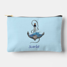 パーソナル化可能ないかりと灯台（バージョン2） アクセサリーポーチ