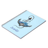 パーソナル化可能ないかりと灯台(バージョン2) ノートブック (左側)