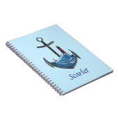 パーソナル化可能ないかりと灯台(バージョン3) ノートブック (右側)