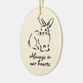 パーソナル化可能なウサギ記念オーナメント セラミックオーナメント (左)