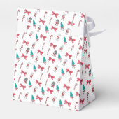 パーソナル化可能なクリスマスキャンディーケーンパターン フェイバーボックス (裏面サイド)