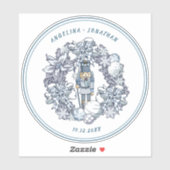 パーソナル化可能なクリスマスナック割り当てリース結婚の シール (シート)