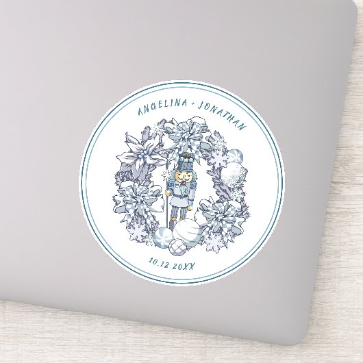 パーソナル化可能なクリスマスナック割り当てリース結婚の シール (詳細)