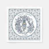 パーソナル化可能なクリスマスナック割り当てリース結婚の スタンダードカクテルナプキン (正面)