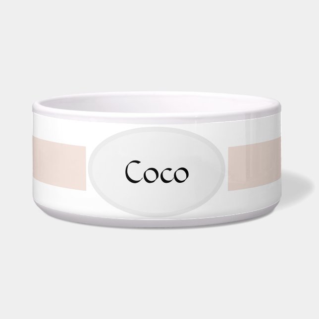 パーソナル化可能なセラミックペットボウル ボウル (正面)