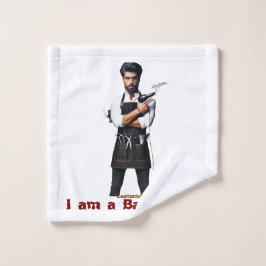 パーソナル化可能なタオル理容師テーマ ウォッシュタオル