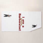 パーソナル化可能なタオル理容師テーマ バスタオル (バスタオル)