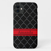パーソナル化可能なチェーンリンクフェンスパターン Case-Mate iPhoneケース (裏面)