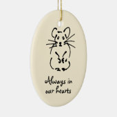 パーソナル化可能なハムスター記念オーナメント セラミックオーナメント (右)