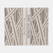 パーソナル化可能なハロウィンストライプママの姓 フリースブランケット (正面(横))