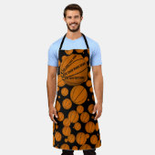 パーソナル化可能なバスケットボールのオールオーバープリントエプロン エプロン (着用した状態)