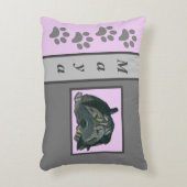 パーソナル化可能なパステルブラックシャールペイ枕 アクセントクッション (正面(垂直))