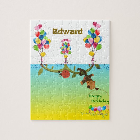 パーソナル化可能なパズル誕生日テーマ ジグソーパズル (縦)