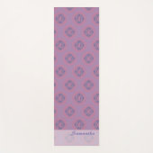 パーソナル化可能なピンクと紫のマンダラパターン ヨガマット (正面)