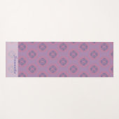 パーソナル化可能なピンクと紫のマンダラパターン ヨガマット (正面(横))