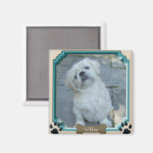 パーソナル化可能なペットフレーム2インチ角磁石 マグネット (正面/裏面)