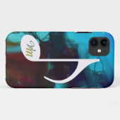 パーソナル化可能なミュージカルノートブルー Case-Mate iPhoneケース (裏面(横))