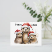 パーソナル化可能なメリークリスマス3個の文字 シーズンポストカード (スタンド正面)