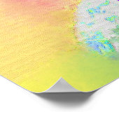 パーソナル化可能なレインボーライオンの子 ポスター (角)