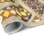 パーソナル化可能な中世のモザイク ラッピングペーパー (ロールコーナー)