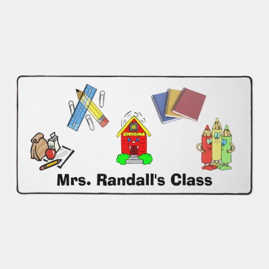 パーソナル化可能な先生 デスクマット (正面)
