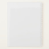 パーソナル化可能な名前のヨガガールイラストレーション プランナー手帳 (裏面)