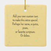 パーソナル化可能な愛する自転車に乗る女の子ライドバイク セラミックオーナメント (裏面)