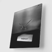 パーソナル化可能な折り畳み紙タオルディスペンサー スクエア壁時計 (傾斜)