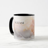 パーソナル化可能な抽象芸術アルコールインクコーヒーマグ マグカップ (正面左)