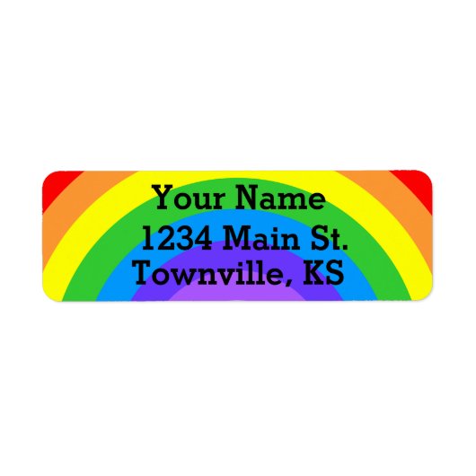 パーソナル化可能な明るい虹 ラベル (正面)