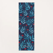 パーソナル化可能な水の色のナイトガーデン – ターコイズ ヨガマット (正面)