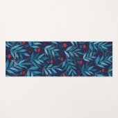 パーソナル化可能な水の色のナイトガーデン – ターコイズ ヨガマット (正面(横))