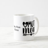 パーソナル化可能な犬のママのマグカップ | Mutt Mom Mag | コーヒーマグカップ (正面右)