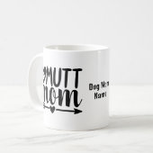 パーソナル化可能な犬のママのマグカップ | Mutt Mom Mag | コーヒーマグカップ (正面左)