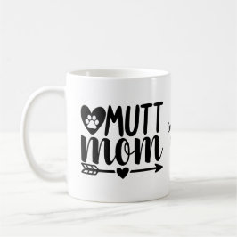 パーソナル化可能な犬のママのマグカップ | Mutt Mom Mag | コーヒーマグカップ