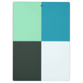 パーソナル化可能な石炭アイボリーティール（緑がかった色）ブルーターコイズ クリップボード (裏面)