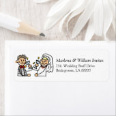 パーソナル化可能な結婚式招待状ラベル ラベル (インサイチュ)