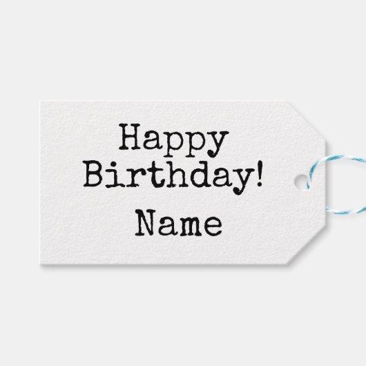 パーソナル化可能な誕生日ギフトラベルHAMbyWG ギフトタグ (正面(横))