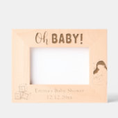 パーソナル化可能な赤ちゃんシャワーレーザー レーザー彫刻フレーム (正面)