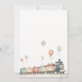 パーソナル化可能な鉄道をテーマにした誕生日招待状 招待状 (裏面)