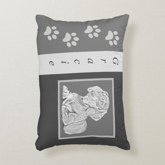 パーソナル化可能な鉛筆ダックスシャントのアクセント枕 アクセントクッション (正面(垂直))